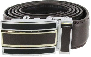 BLT4 Leather Belt Triple Bar Buckle / Brown 
