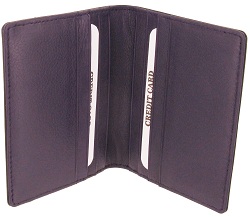 CCC4 Black and purple leather credit card case