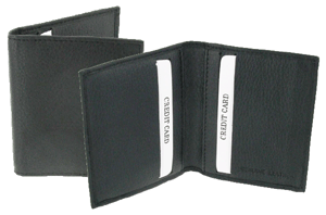 CCC3 Black Leather Credit Card case 