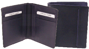 NC18 Quality black/purple calf leather notecase/credit card case. 