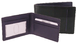 NC20 Quality black/purple calf leather notecase 